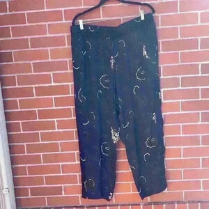 Tucker, New York  navy blue silk Julia  pant size extra large